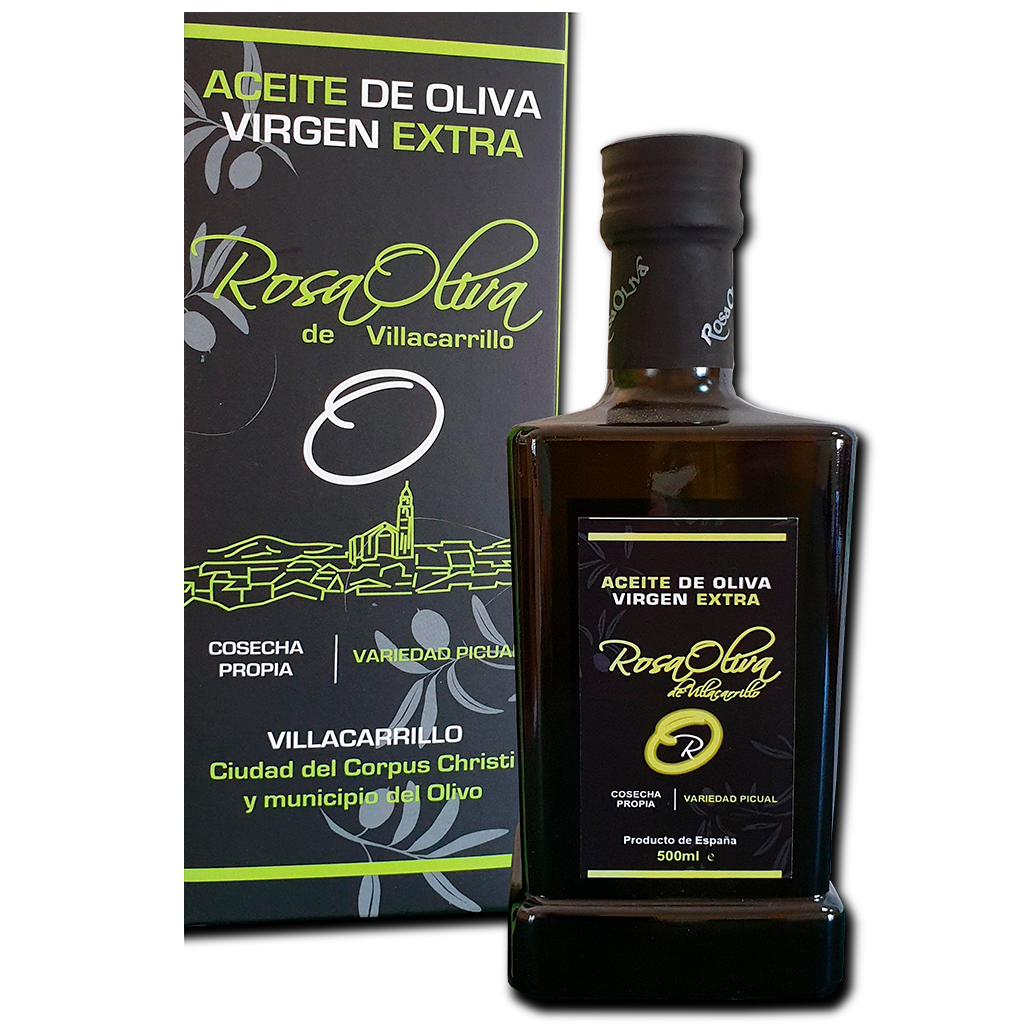 Caja 1 Botella Cristal Aceite Oliva Virgen Extra Rosaoliva